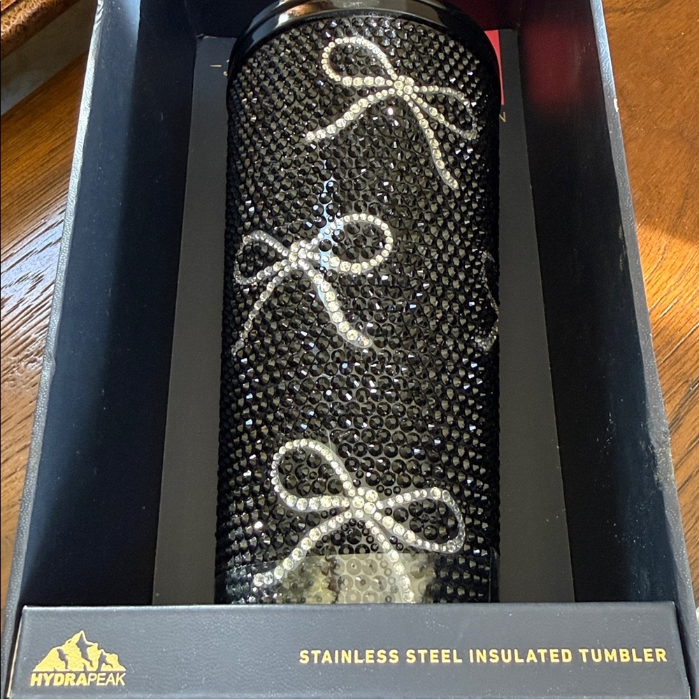 Hydrapeak Limited Edition Black Stainless Steel Insulated rhinestone Tumbler. - Picture 11 of 11
